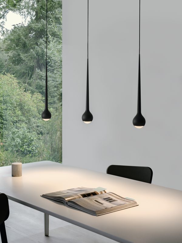 Grau Falling Trace Trio Black Leuchte